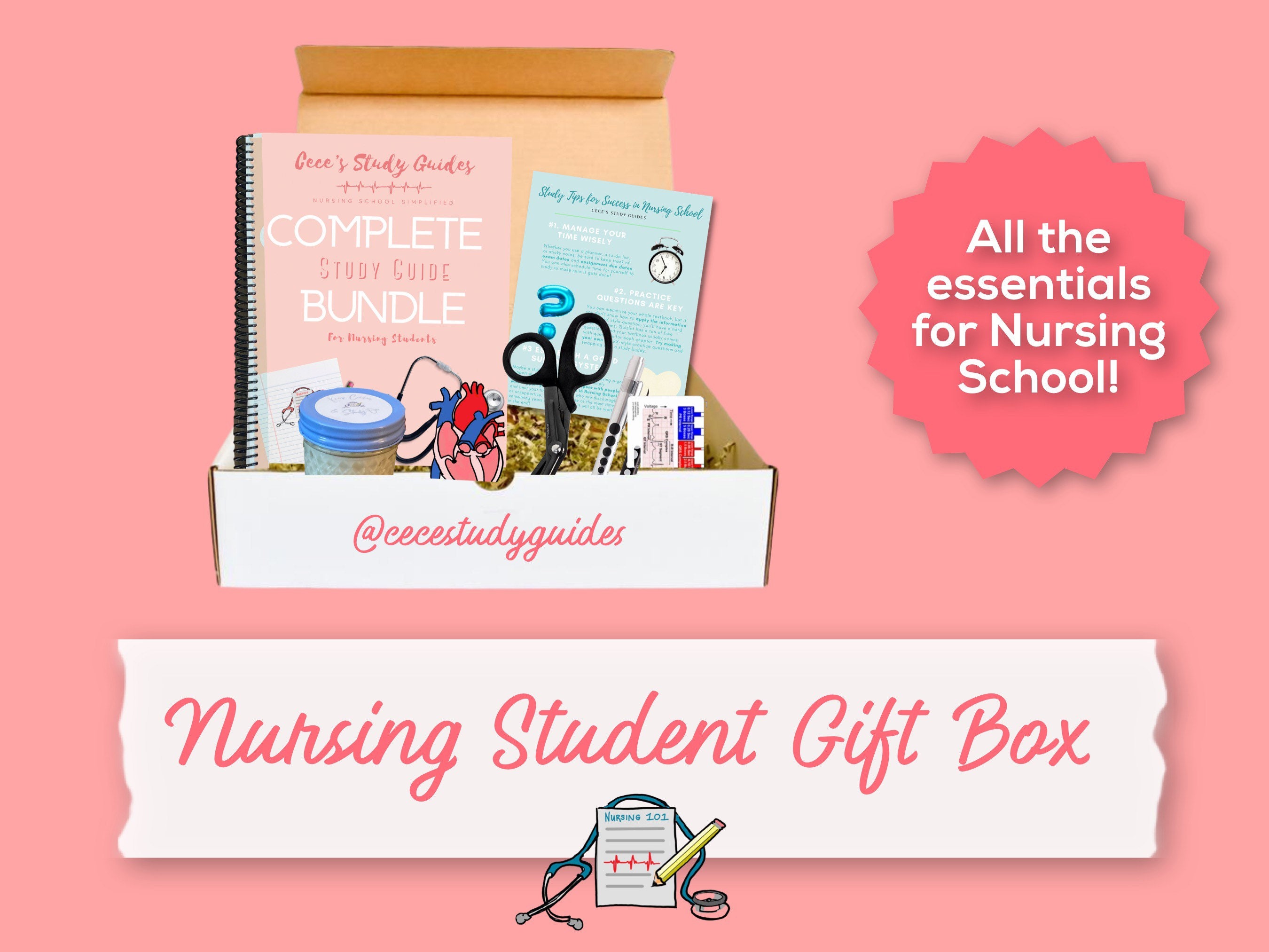Nursing Student Gift Box - Includes the Complete Study Guide