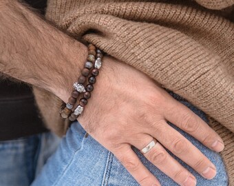 Men's bracelet, natural stone, bronzite stone, women's bracelet, individual bracelet, handmade MEXICO