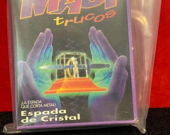 TENYO Magi Trucos - Crystal Cleaver T-155 Spanish Edition | Magi Trucos Espada de Cristal | Sealed Vintage (NOS 1976)