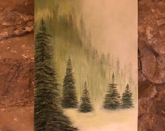 The Green Misty Forest oil painting