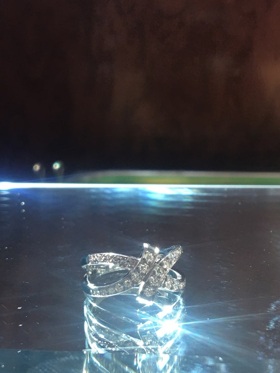 Ladies 14 kt. White Gold Diamond Ring - image 2