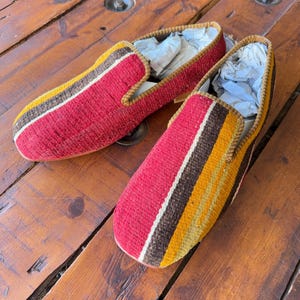 SIZE 46 / US 13, All handmade  Kilim Shoes for men, Vintage Kilim shoes, Loafers Men shoes, Slip-on shoes men, Leather shoes men,