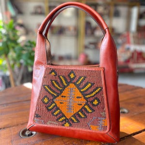 Kilim bag, leather bag, Kilim bags, Crossbody bag, Vintage Kilim and Genuine Leather, Vintage Kilim bag, Gift for her