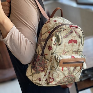 Textile backpack, Backpack, Turkish bag, Chenille bag