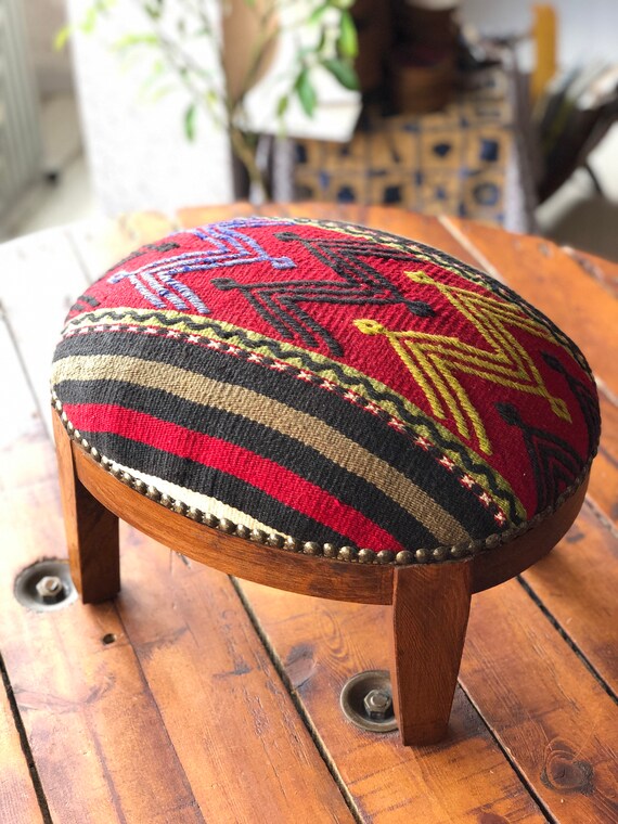 Kilim footstool ottoman discount