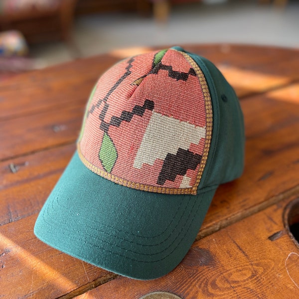 Handmade vintage kilim cap, handmade baseball cap, sport hat, one of the kind cap, vintage kilim, unisex cap, gift for him, gift for her