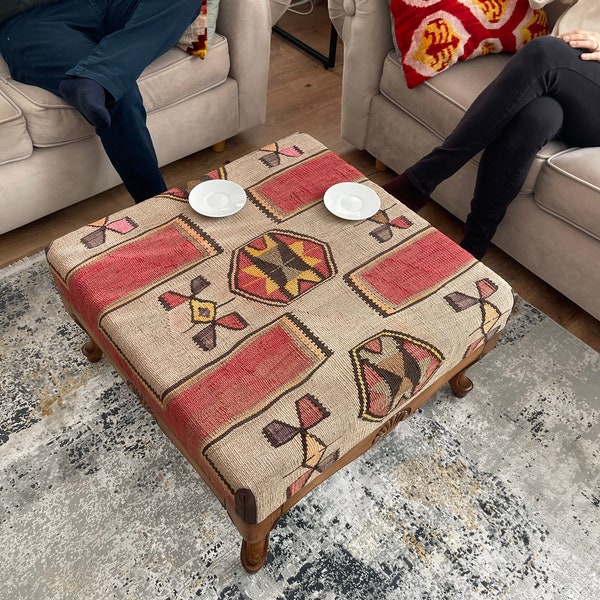 Kilim Ottoman Coffee Table Etsy