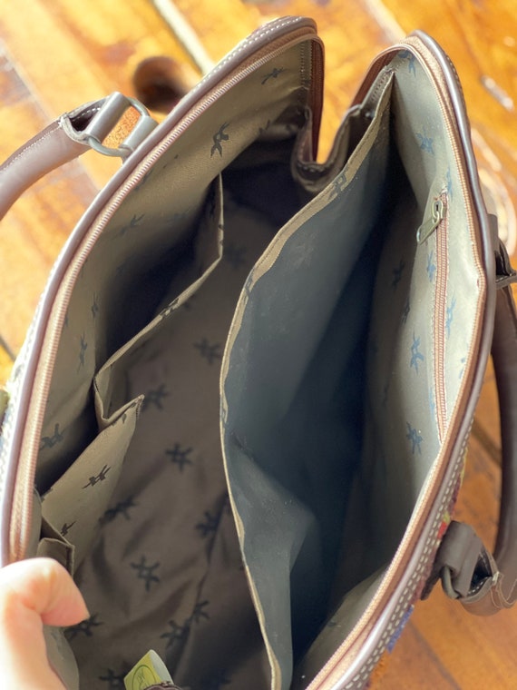 Kilim bag, Kilim hand bag, Vintage Kilim and Genu… - image 7