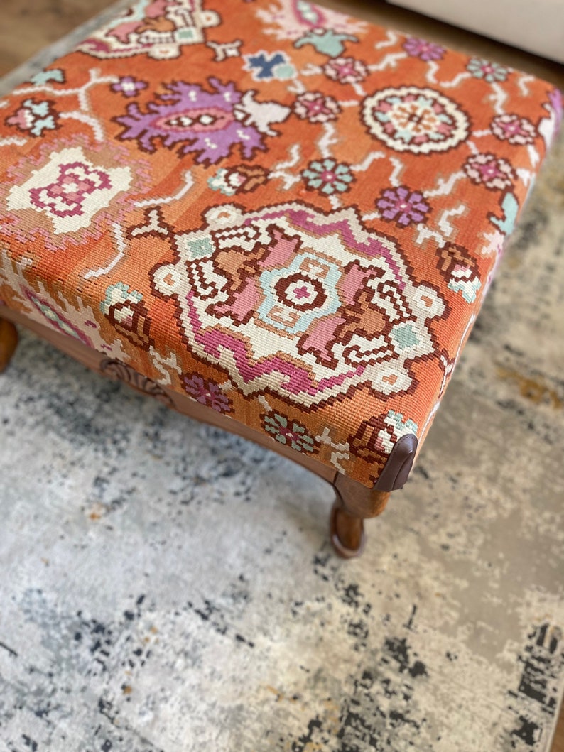 Kilim Coffee Table Square Coffee Table Ottoman Table Kilim Etsy