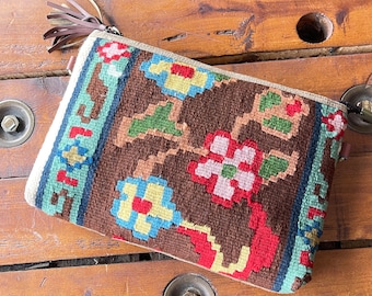 Kilim clutch bag, Kilim bag, Kilim crossbody bag, Kilim Leather bag, Boho bag, Gift for her, Handwoven bag, Ethnic bag, Christmas gift