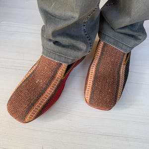 SIZE 42 /US 9, All handmade  Kilim Shoes for men, Vintage Kilim shoes, Loafers Men shoes, Slip-on shoes men, Leather shoes men,