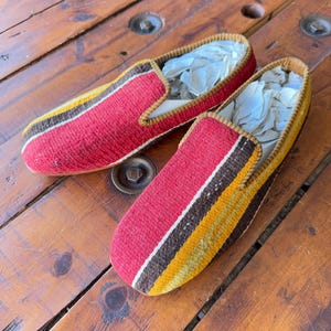 SIZE 46 / US 13, All handmade  Kilim Shoes for men, Vintage Kilim shoes, Loafers Men shoes, Slip-on shoes men, Leather shoes men,
