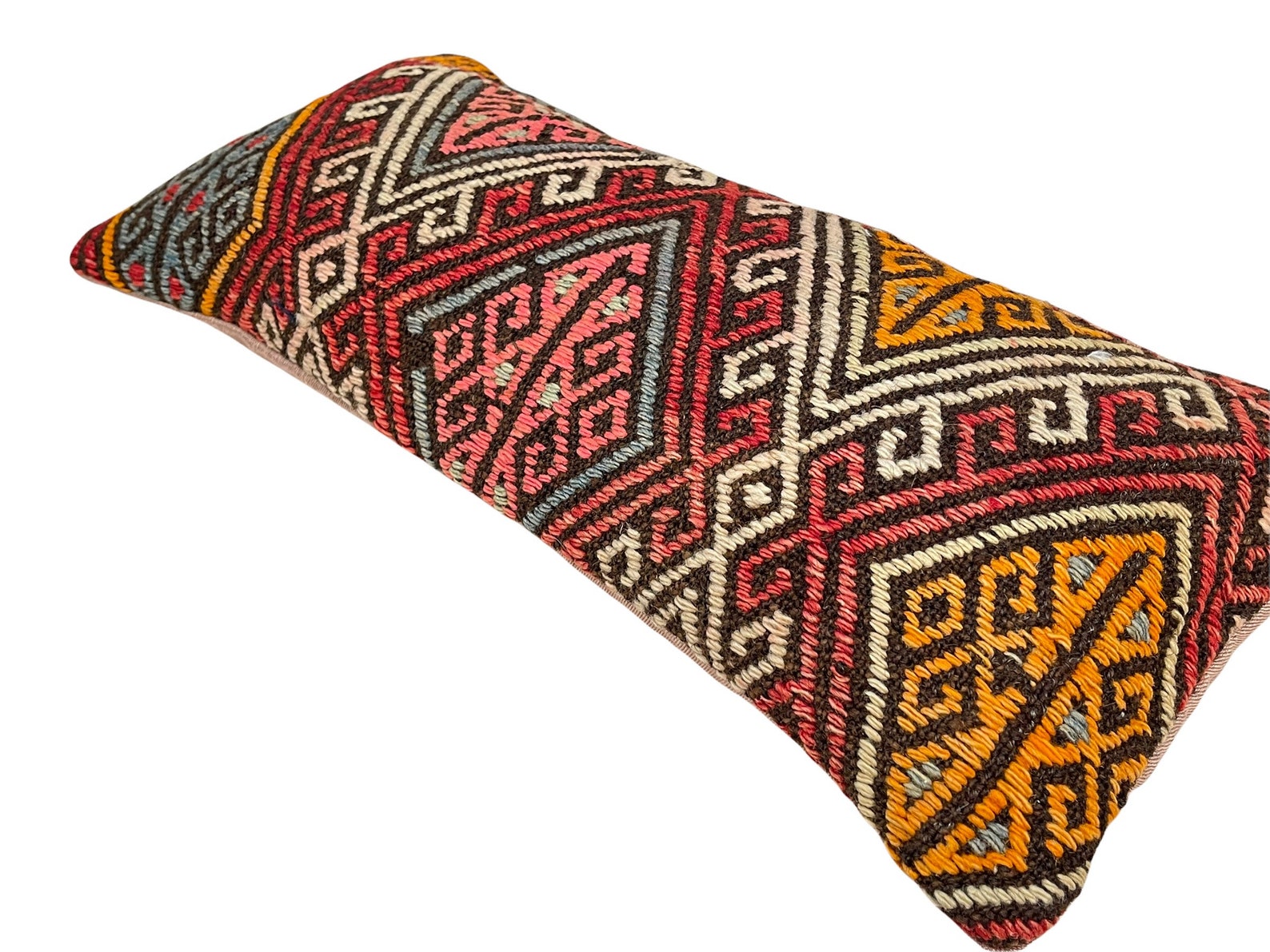 Kilim Lumbar 24x12 Inch 60x30 Cmpillow Coverkilim Bolster Etsy