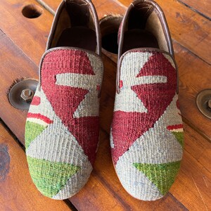 SIZE 39 /US 6, All handmade  Kilim Shoes for men, Vintage Kilim shoes, Loafers Men shoes, Slip-on shoes men, Leather shoes men,