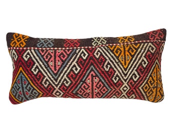 Kilim lumbar ,24x12 inch, 60x30 cm,pillow cover,kilim bolster , Colorful pillow, Kilim Bolster, Rustic Decor ,cushion bolster,kilim cushion