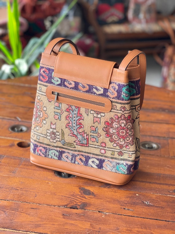 Kilim tote bag, kilim bag, old Kilim and Genuine … - image 5
