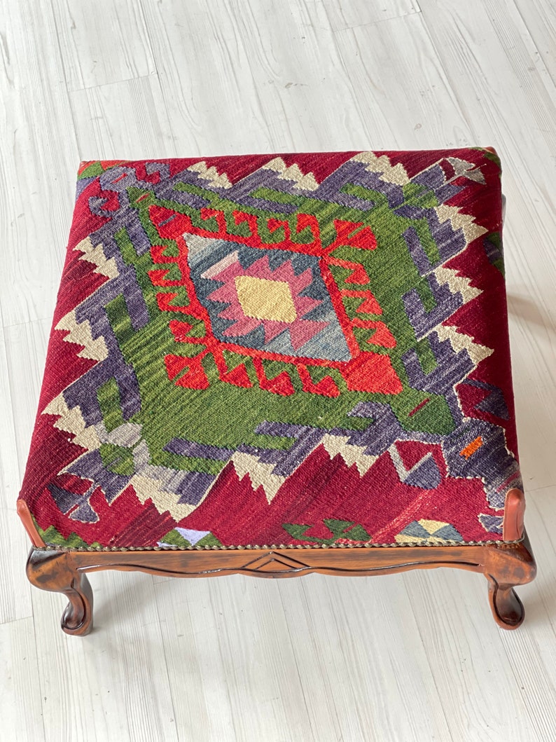 Kilim Coffee Table Square Coffee Table Ottoman Table Kilim Etsy