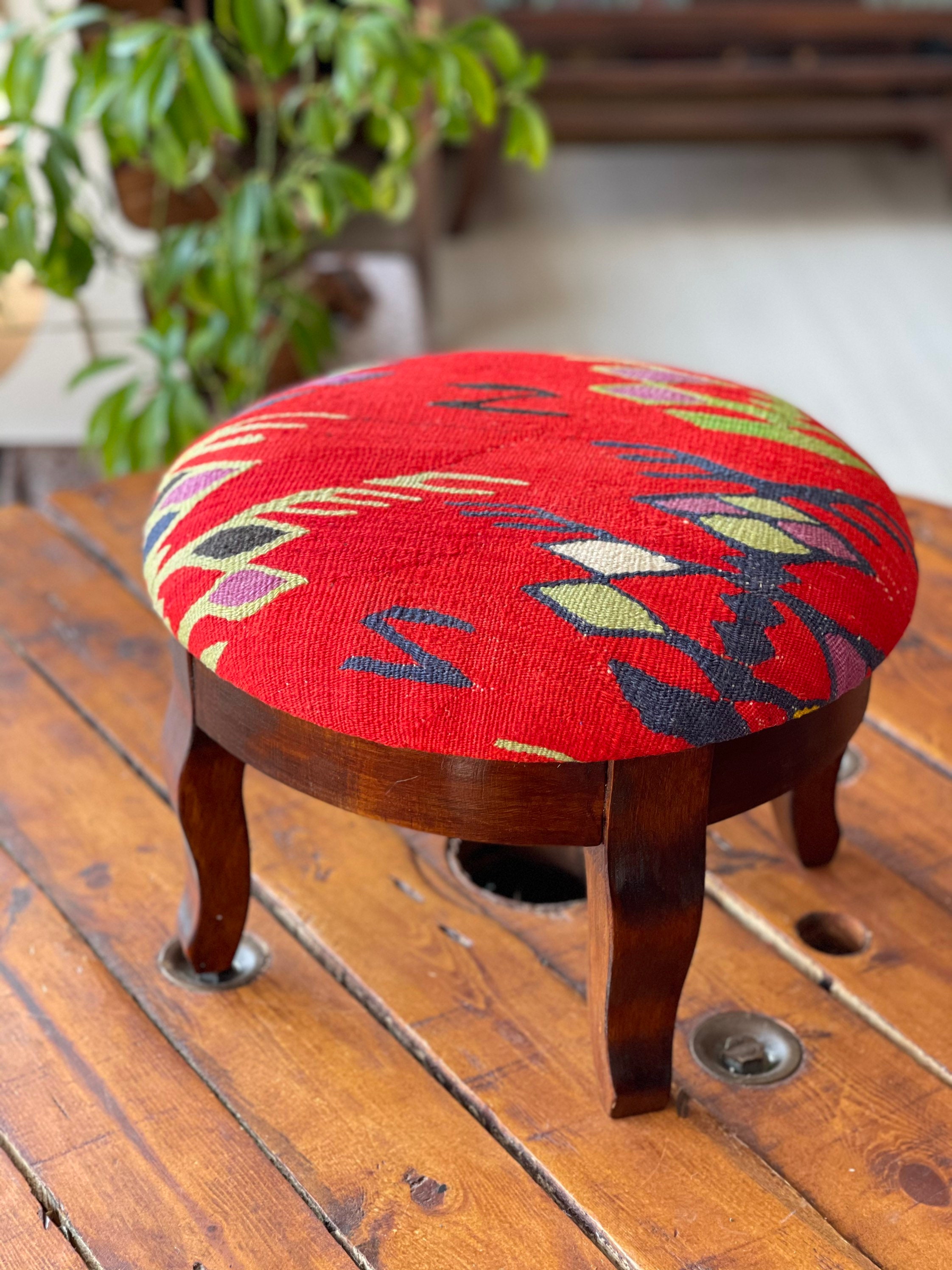 Kilim Ottoman stool/ Ottoman Coffee Table/Kilim foot rest Etsy