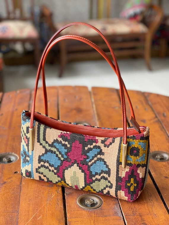 Medium Brown Kilim Handbag – Claudia Triana
