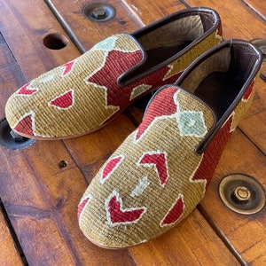 SIZE 45/US 12, All handmade  Kilim Shoes for men, Vintage Kilim shoes, Loafers Men shoes, Slip-on shoes men, Leather shoes men,