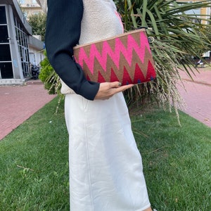 Kilim clutch bag, Kilim bag, Kilim crossbody bag, Kilim Leather bag, Boho bag, Gift for her, Handwoven bag, Ethnic bag, Christmas gift