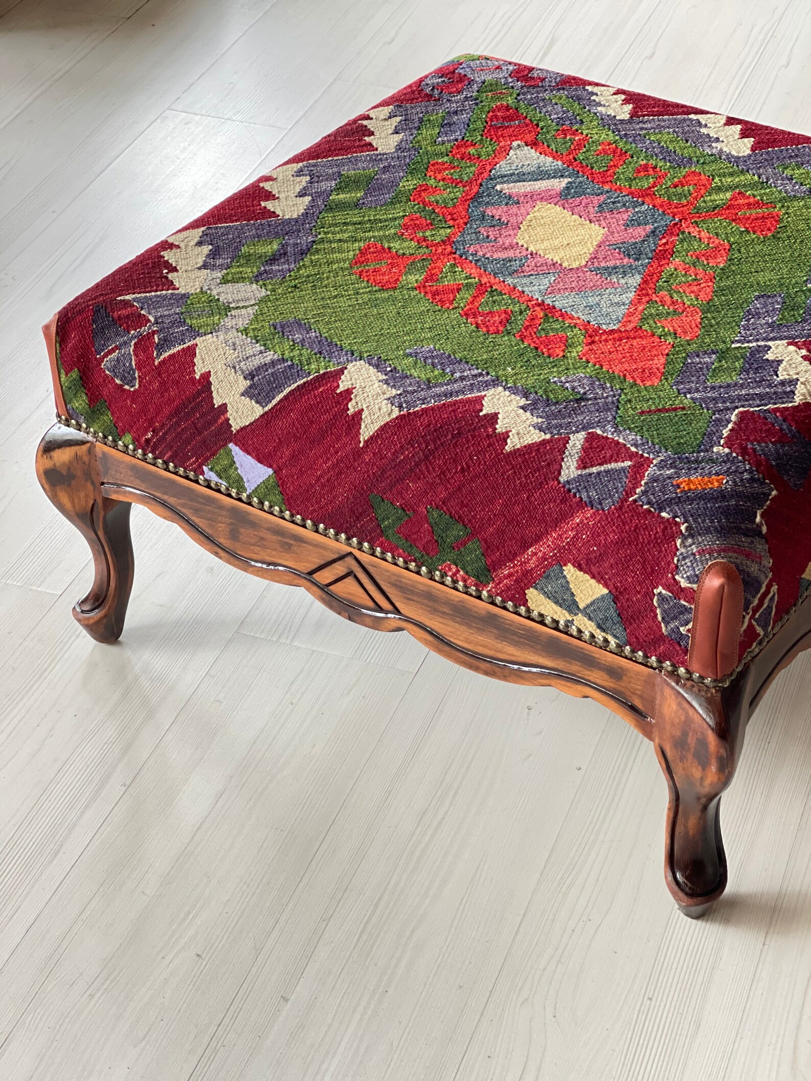Kilim Coffee Table Square Coffee Table Ottoman Table Kilim Etsy