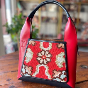 Kilim bag, leather bag, Kilim bags, Crossbody bag, Vintage Kilim and Genuine Leather, Vintage Kilim bag, Gift for her