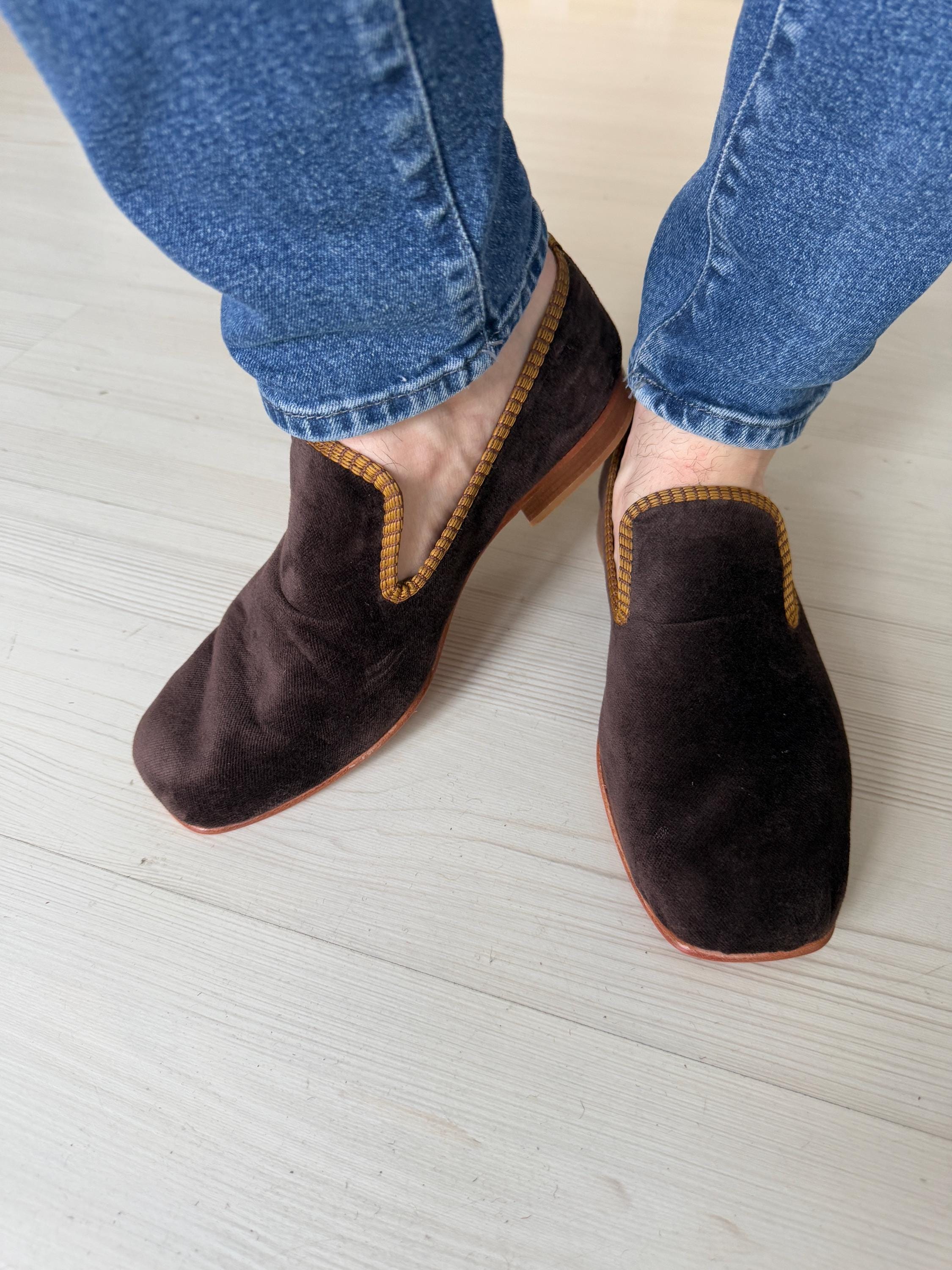 Brown Velvet Loafers - Etsy Brown Velvet Loafers - Etsy