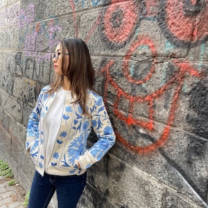 Vintage Suzani Jacket, Hand embroidered Jacket, Suzani cotton jacket, Suzani, one of a kind