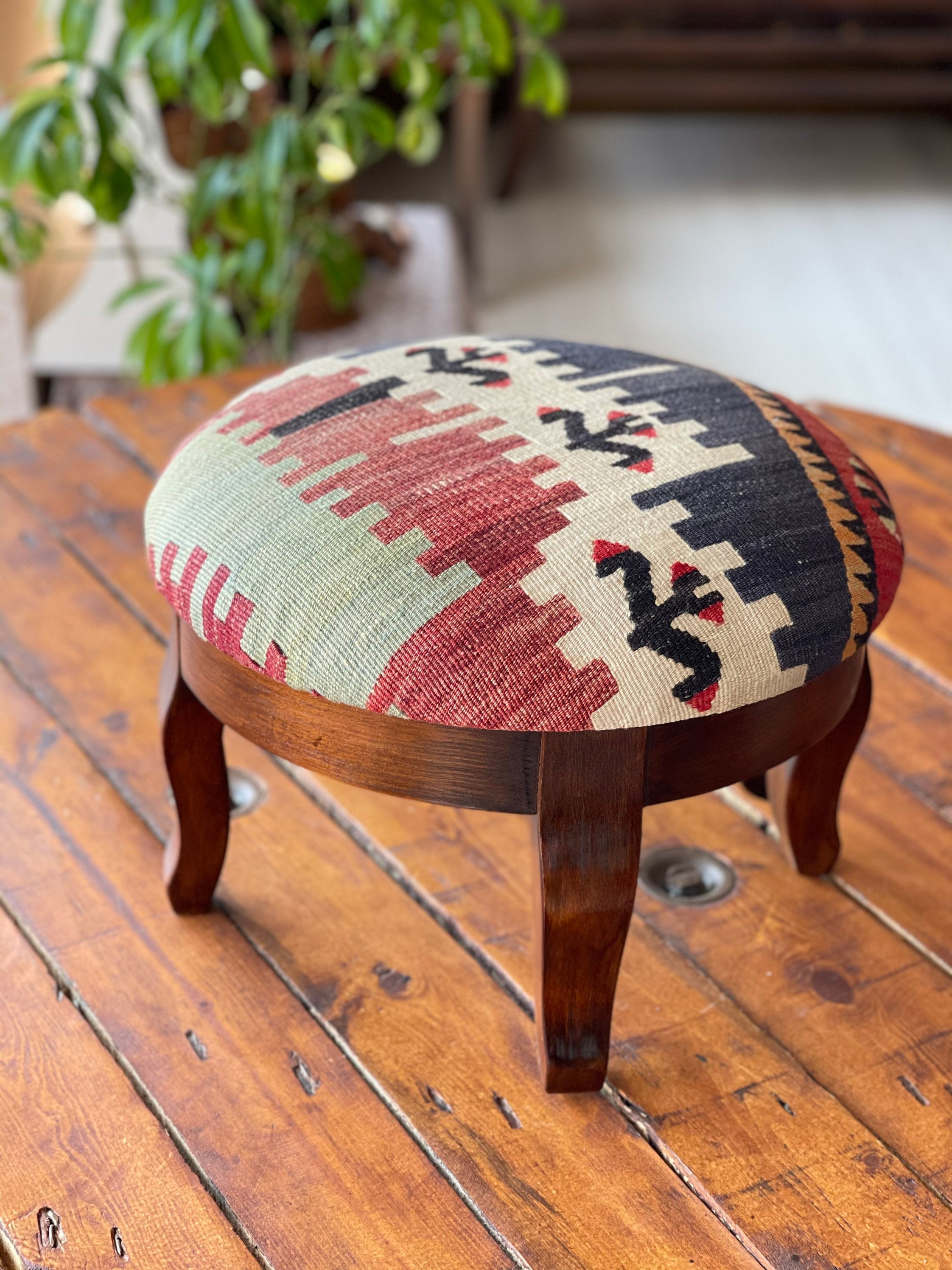 Kilim Ottoman stool/ Ottoman Coffee Table/Kilim foot rest Etsy