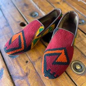 SIZE 48/US 15, All handmade  Kilim Shoes for men, Vintage Kilim shoes, Loafers Men shoes, Slip-on shoes men, Leather shoes men,