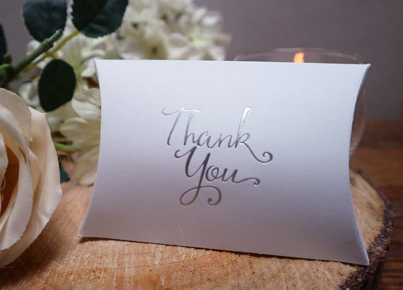 White Silver Foil Wedding Pillow Box Pack Of 10 Large Favour Etsy