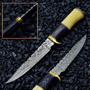 Hand forged Damascus Steel Knife 12"