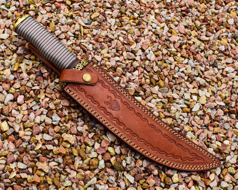 STAGHORN USA Handcrafted Damascus Steel Camping Knife for Etsy