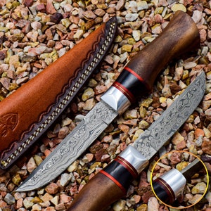 Gorgeous Damascus Steel 10 inch Handmade Knife