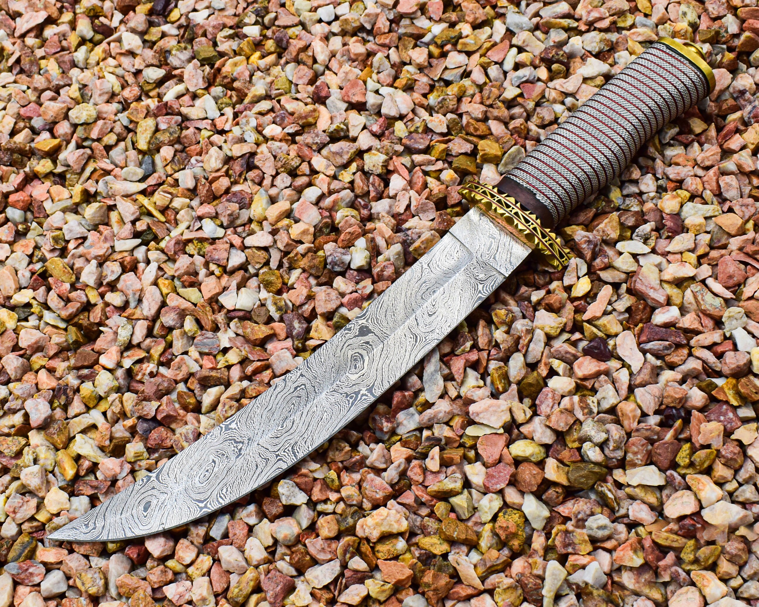 STAGHORN USA Handcrafted Damascus Steel Camping Knife for Etsy