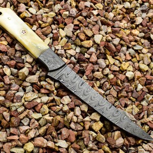 Camel Filet Damascus Steel Handmade Fillet Knife, Chef Knife With Camel Bone Handle ...