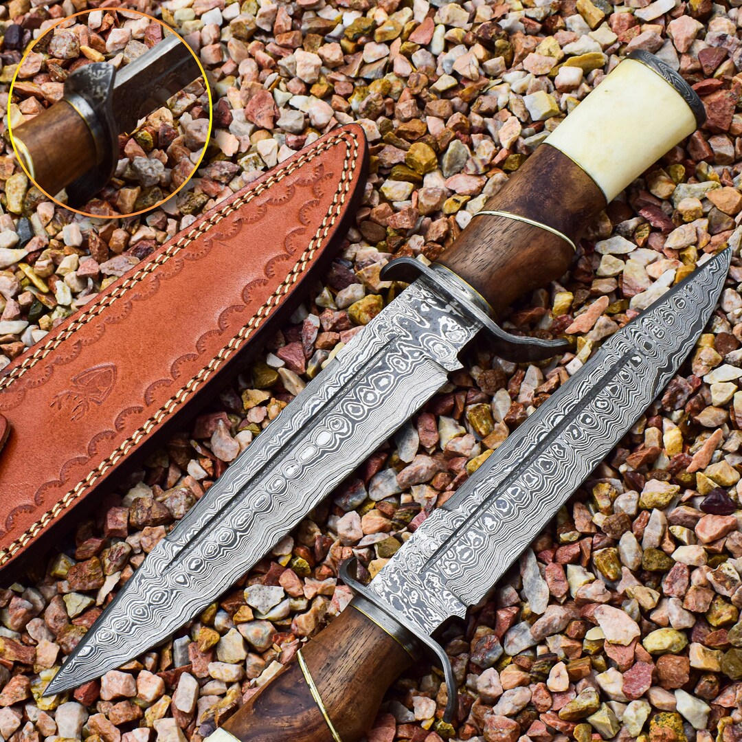 STAGHORN USA Damascus Steel Handmade 13 Inch Knife Etsy
