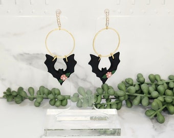 Gold hotsell batman earrings