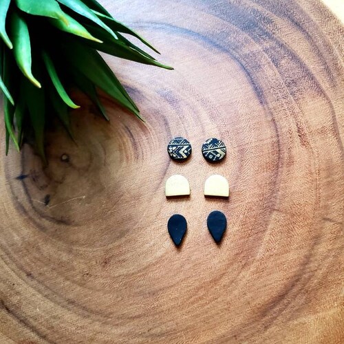 Clay Earrings Hypoallergenic Lightweight Handmade Stud Etsy