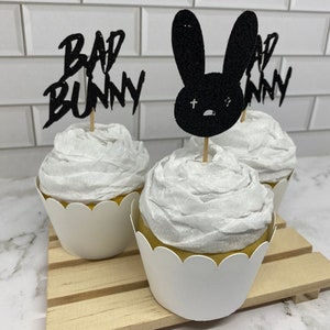 Bad Bunny Inspired Cupcake Toppers