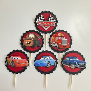 Cars Movie Cupcake Toppers