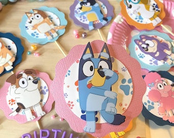 Blue Dog and Friends Cupcake Toppers