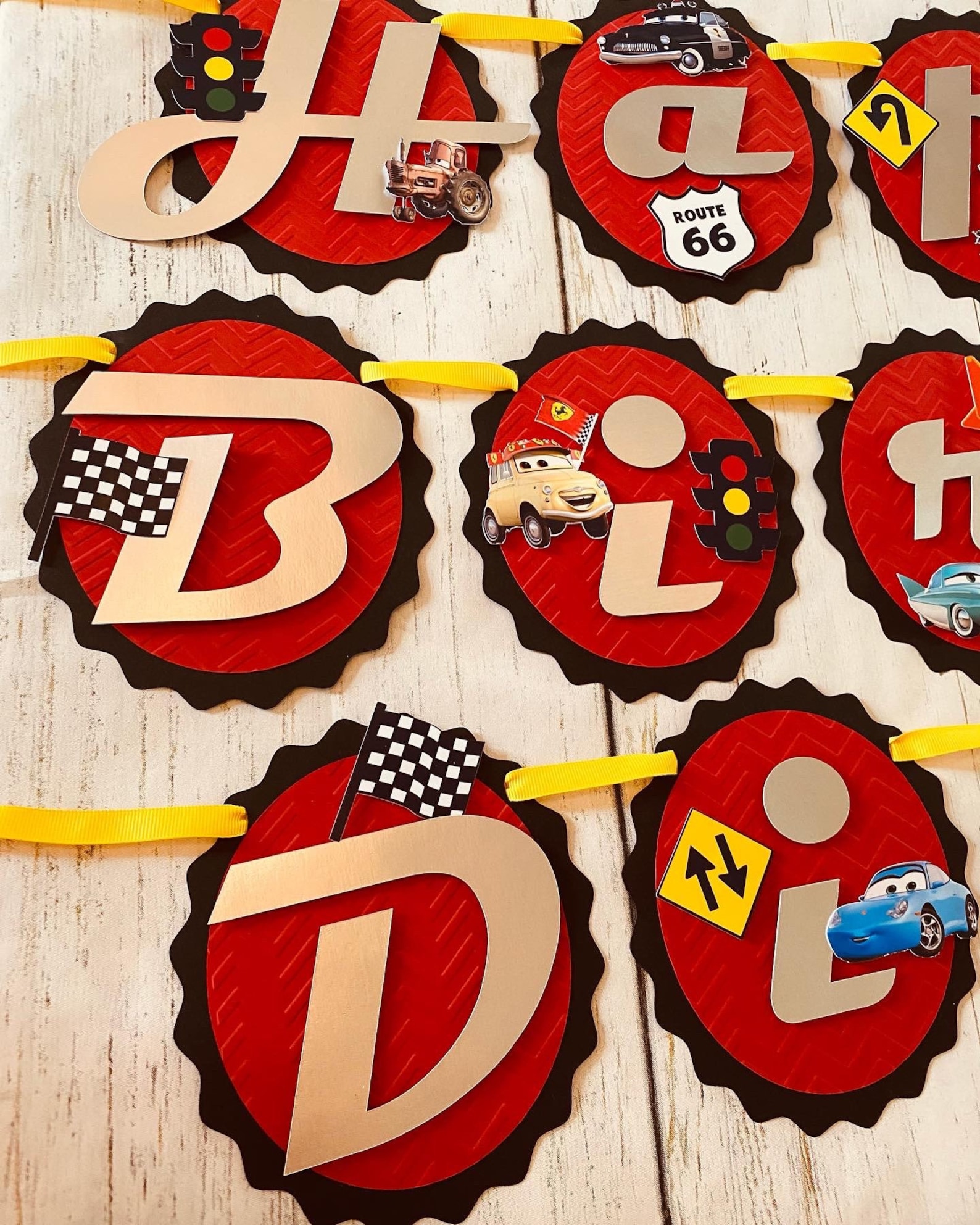 Cars Theme Birthday Banner Etsy