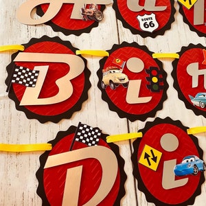 Cars Theme Birthday Banner