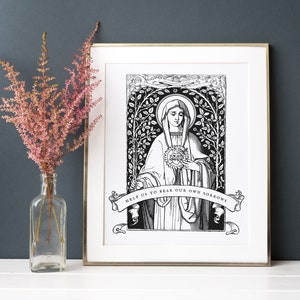 Our Sorrowful Mother Catholic Printable Wall Art - Our Lady of Sorrows Grieving Gift - Traditional Catholic Sympathy Gift - Digital Download
