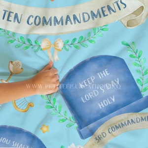 Ten Commandments Catholic Throw Blanket - Catholic Children&#39;s Gift - Catholic Baptism Gift - Catholic Baby Shower - Catholic Throw Blanket