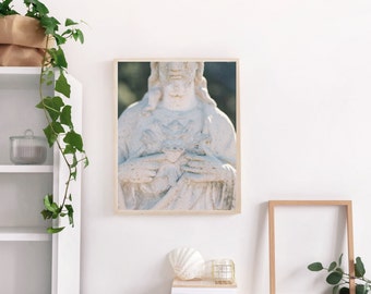 Sacred Heart of Jesus Catholic Wall Art - Fine Art Film Photography - Printable High Resolution Digital Download