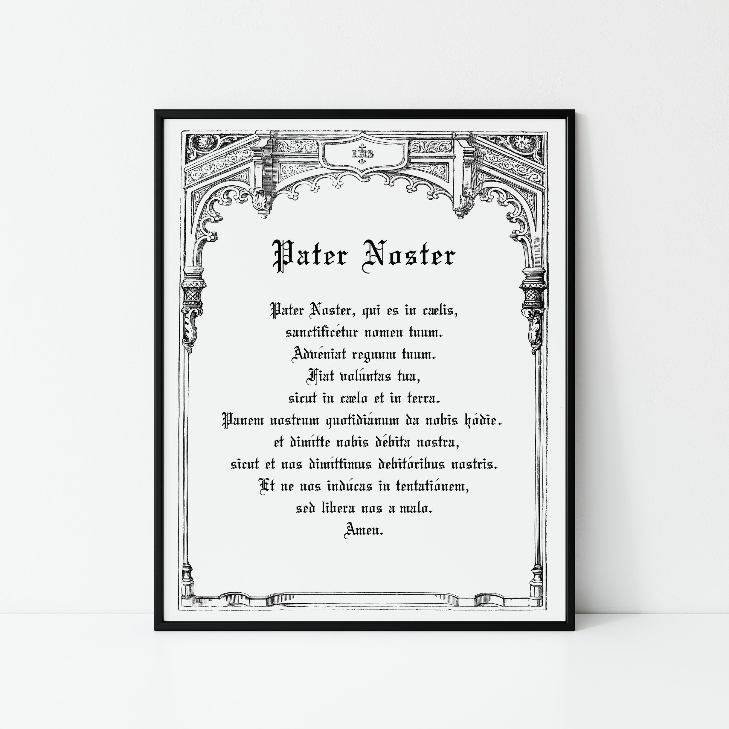 Pater Noster Traditional Catholic Printable Prayer (Download Now) 