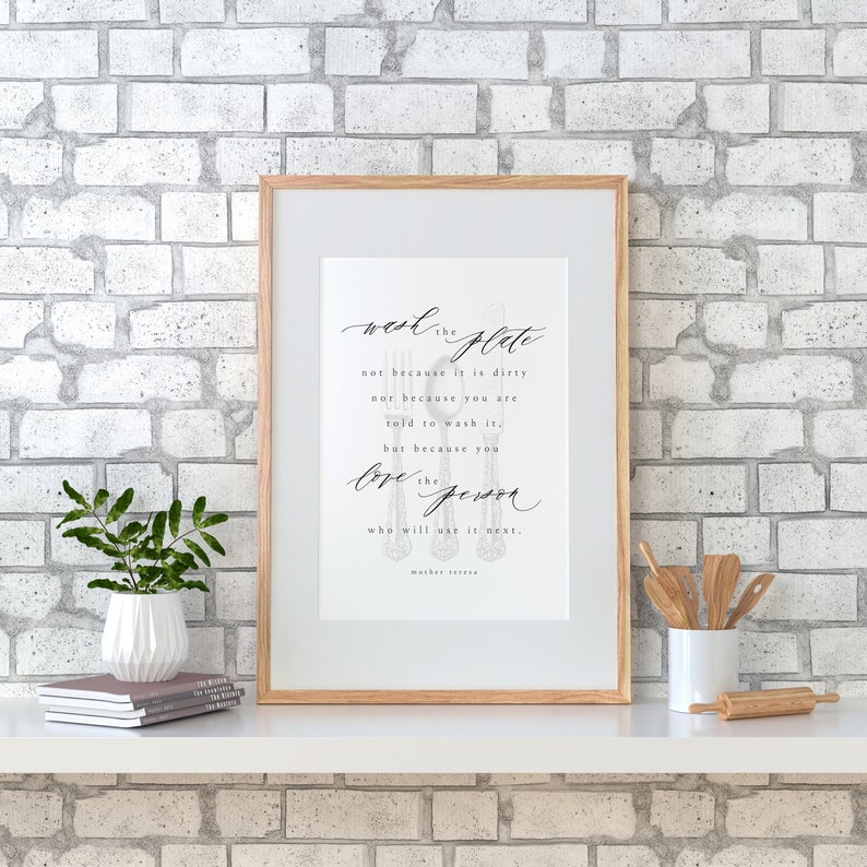 Mother Teresa Quote Catholic Printable Wall Art Catholic Etsy